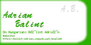 adrian balint business card